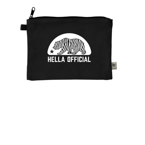 Hella Official Bear Pouches, a Black 9"x7" Hemp Blend Pouch