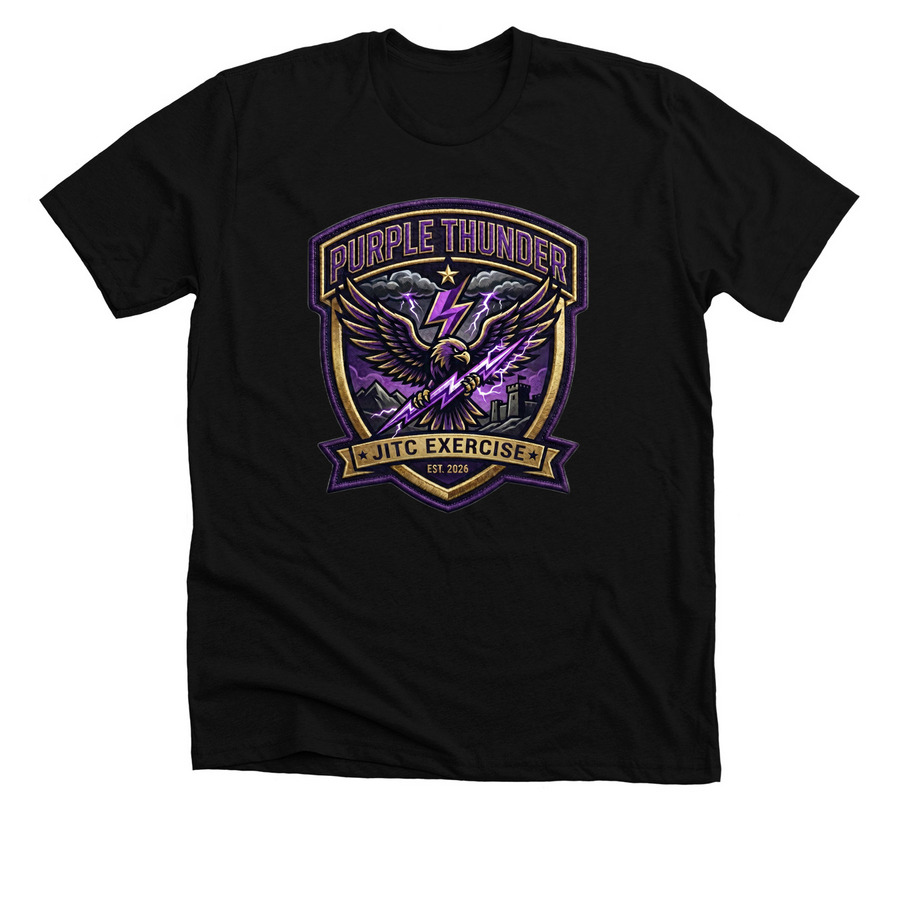PURPLE THUNDER, a Solid Black Blend Premium Unisex Tee