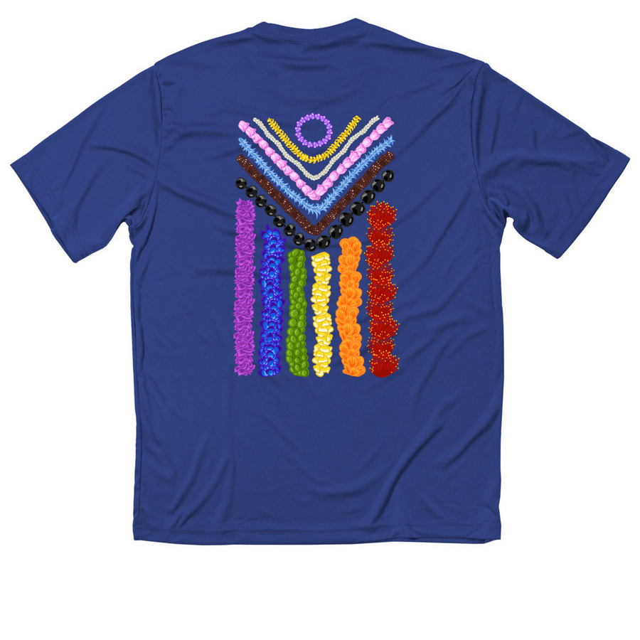 2026 Pride Lei Activewear Shirt, a True Royal Classic Performance Tee (back-view)