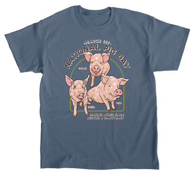 National Pig Day&nbsp;, a Indigo Blue Classic Unisex Tee