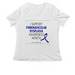 May is FMD Awareness Month, a White Women's Relaxed V-Neck Tee
