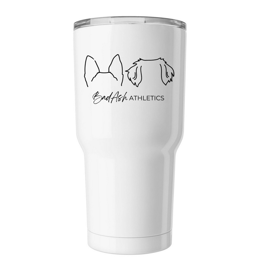 Puppy Ears, a White Insulated Tumbler