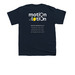 chair yoga champion, a Navy Youth Unisex Tee (back-view)