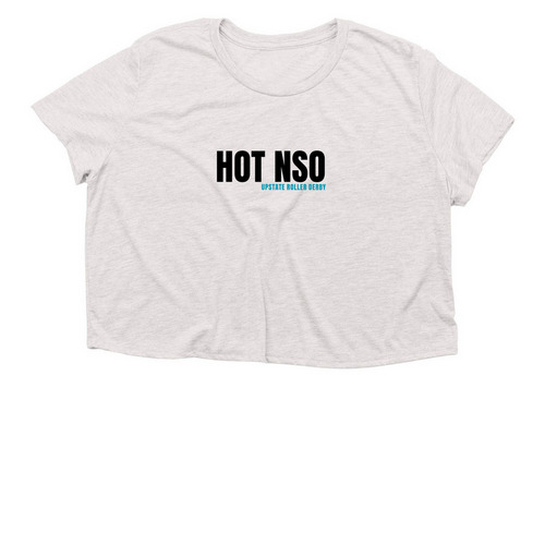 HOT NSO, a Heather Dust Women?s Flowy Cropped Tee