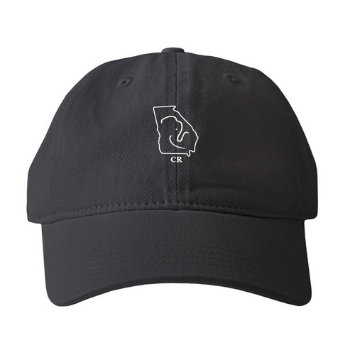 CR Ball cap, a Black Printed Pigment Dye Baseball Cap