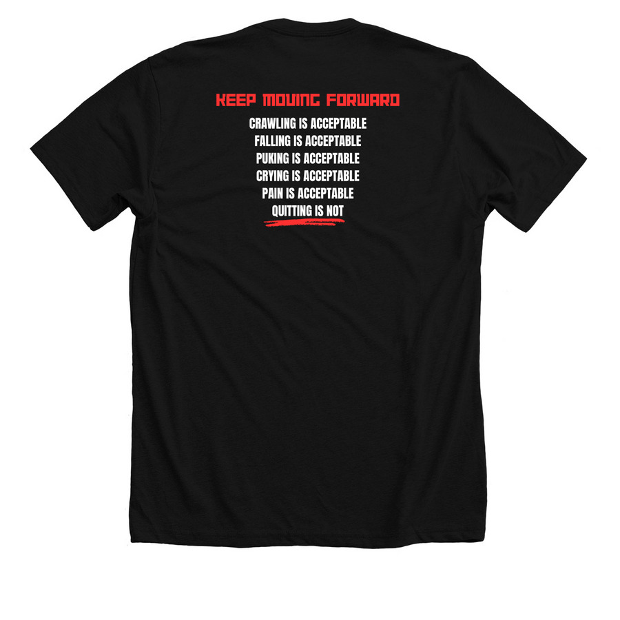 Fit Forward Gear, a Solid Black Blend Premium Unisex Tee (back-view)