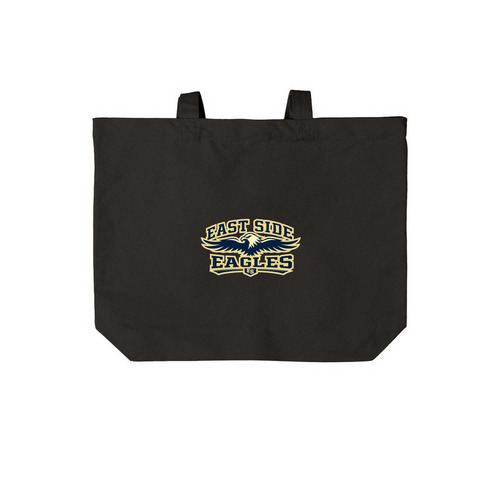 East Side - Tote, a Deep Black Cotton Canvas Tote Bag