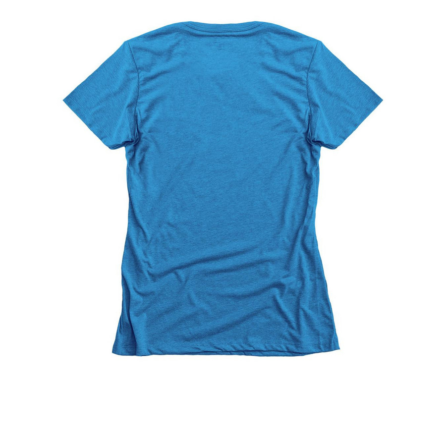 Junior League Dallas Script, a Turquoise Women's Slim Fit Tee (back-view)