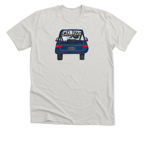 Dad Band Tee Shirt, a Heather Cement Premium Unisex Tee