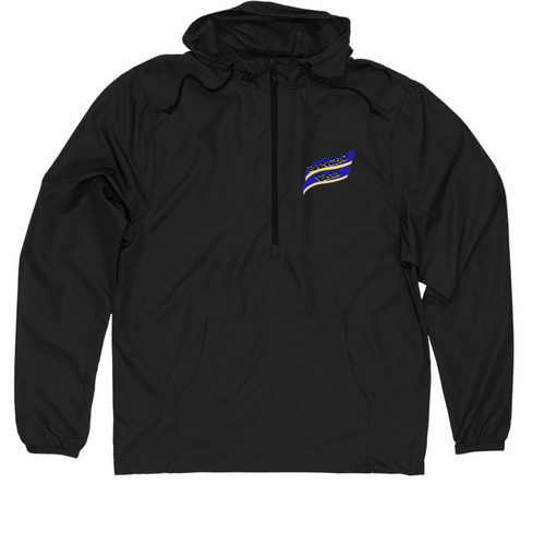 RV jacket, a Black Quarter-Zip Windbreaker