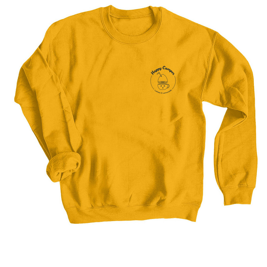 Happy Camper Merch, a Gold Crewneck Sweatshirt