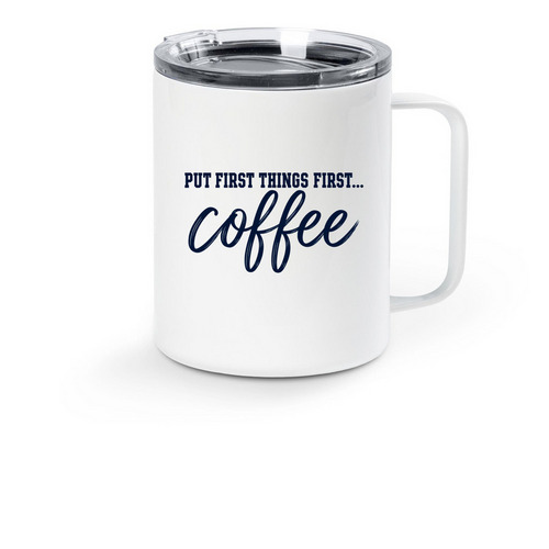 Habit 3, a White Stainless Steel Travel Mug