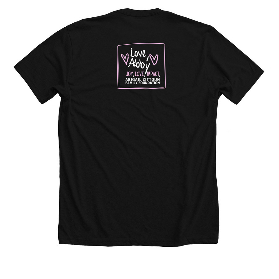 Love, Abby, a Solid Black Blend Premium Unisex Tee (back-view)