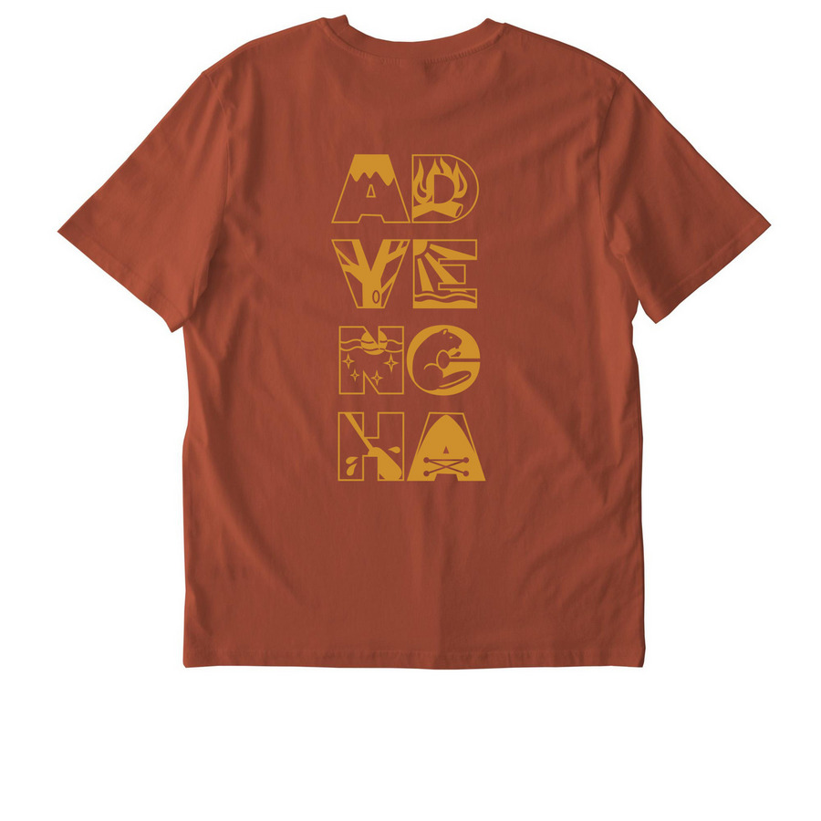 Paddle Adventurer Tee, a Heritage Brown Stanley/Stella Unisex Creator 2.0 Tee (back-view)