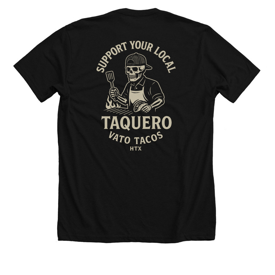 New VT Tshirt, a Solid Black Blend Premium Unisex Tee (back-view)
