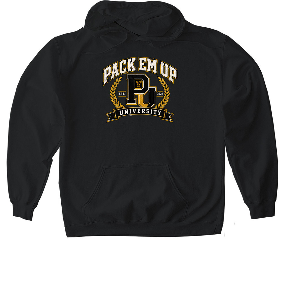 PEU University&nbsp;, a Black Gildan Softstyle Pullover Hoodie