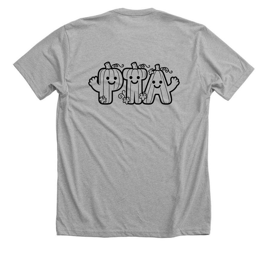 Pumpkins, a Athletic Heather Premium Unisex Tee (back-view)
