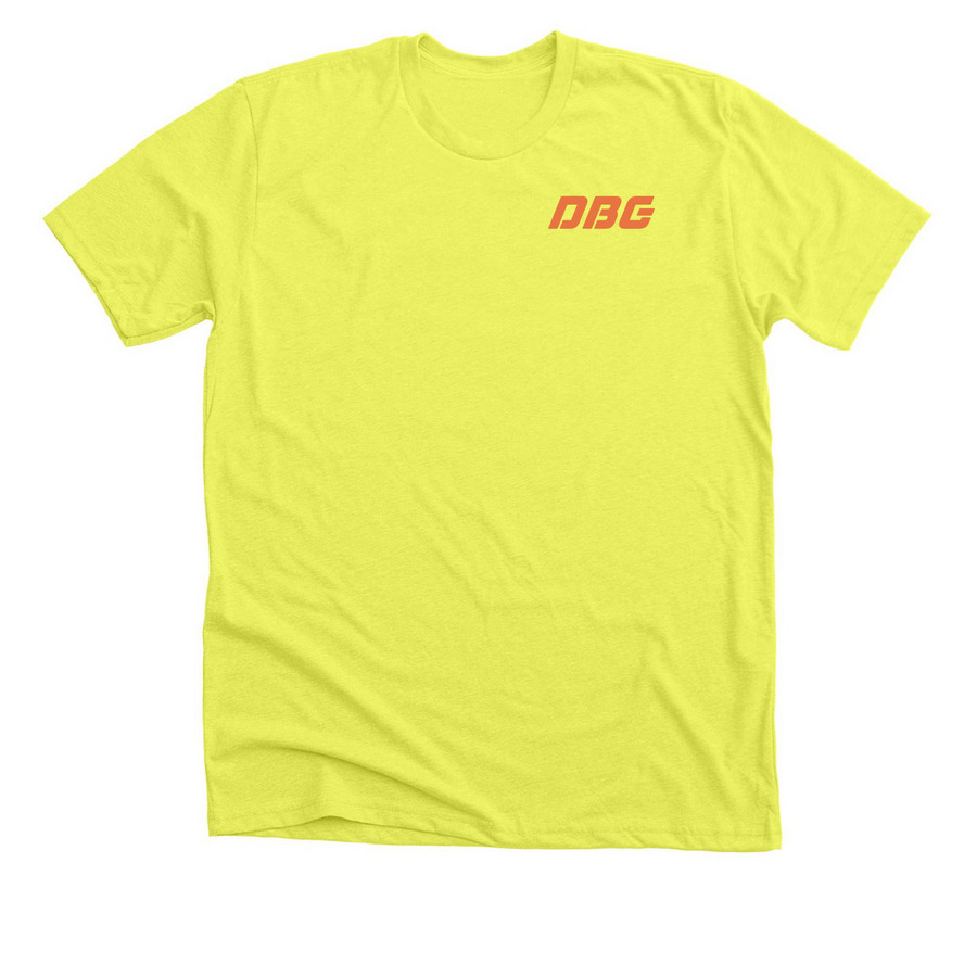 Retro Rhib, a Neon Yellow Premium Unisex Tee
