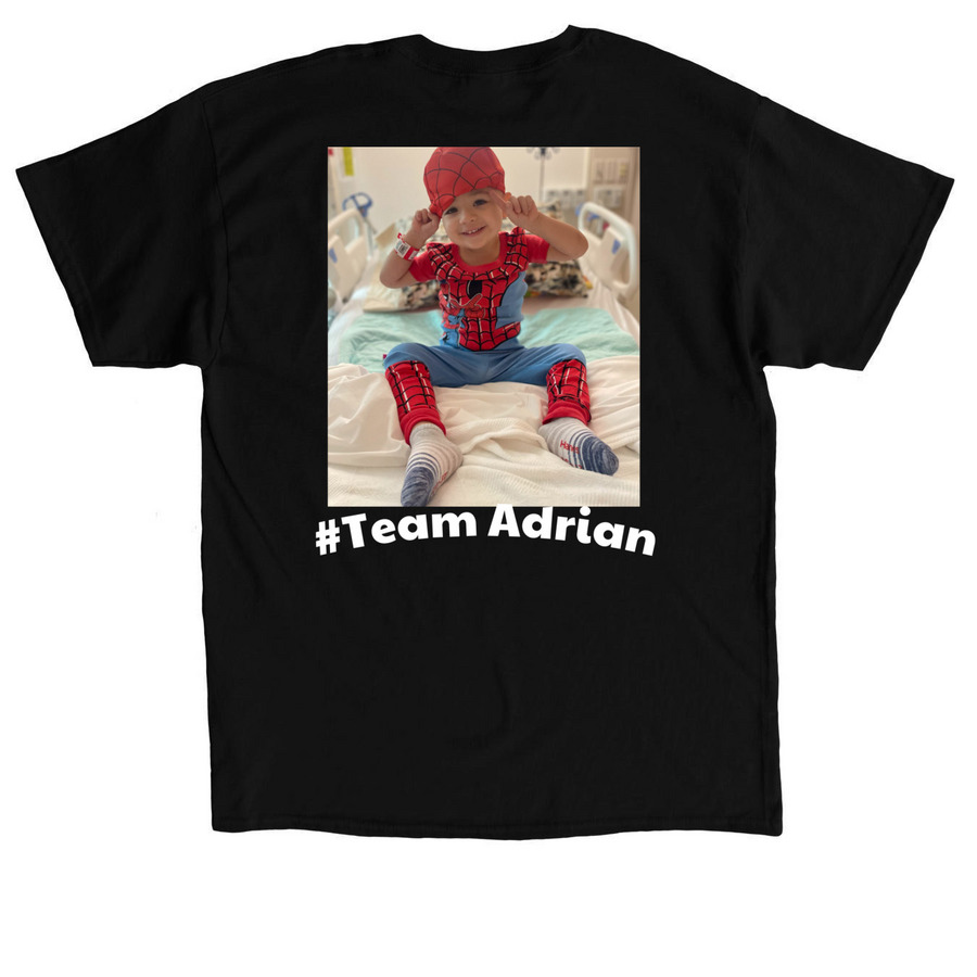Adrians Leukemia Fight, a Black Classic Unisex Tee (back-view)
