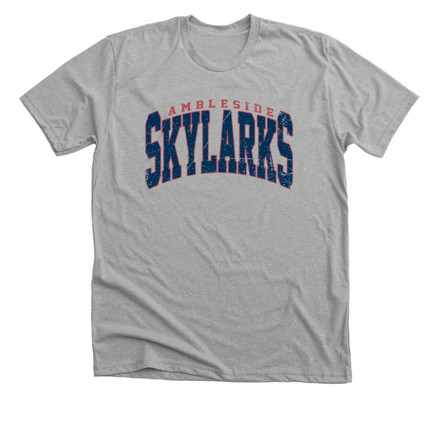 Ambleside Skylarks, a Athletic Heather Premium Unisex Tee