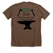 Greenbar Shirt, a Heather Brown Premium Unisex Tee (back-view)
