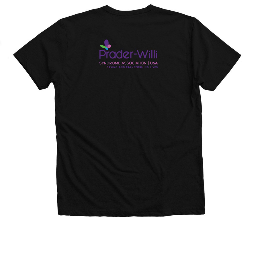 PWS is rare HOPE is not! Adult Shirts, a Solid Black Blend Premium V-Neck Tee (back-view)