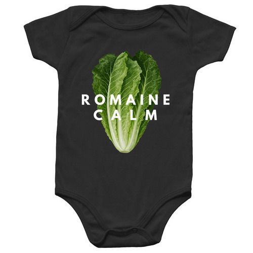 Romaine Calm, a Black Infant Onesie