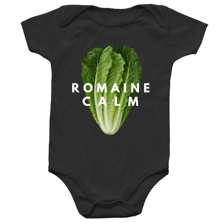 Romaine Calm, a Black Infant Onesie