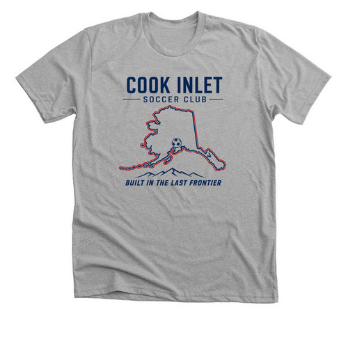 Built in the Last Frontier, a Athletic Heather Premium Unisex Tee