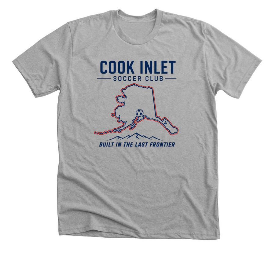 Built in the Last Frontier, a Athletic Heather Premium Unisex Tee