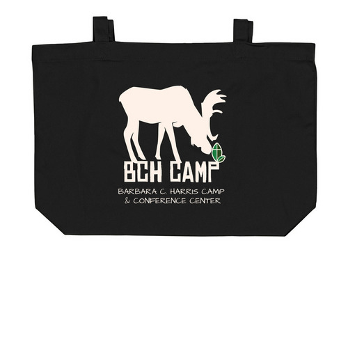 BCH Moose Tote, a Black Large Organic Cotton Tote Bag