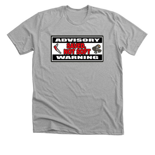 Saved Not Soft, a Athletic Heather Premium Unisex Tee