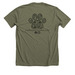 SARA Sanctuary, a Heather Olive Premium Unisex Tee (back-view)