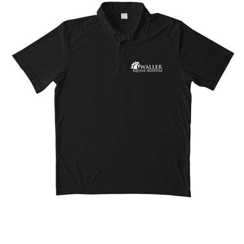 Polo, a Black Unisex Performance Polo