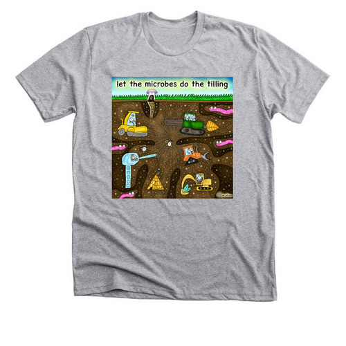 Let the microbes do the tilling, a Athletic Heather Premium Unisex Tee