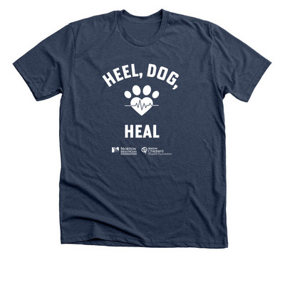 2026 Heel, Dog, Heal T-shirt, a Heather Navy Premium Unisex Tee
