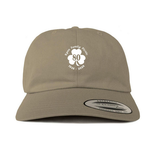 Adjustable snap back cap, a Khaki Printed Classic Baseball Cap