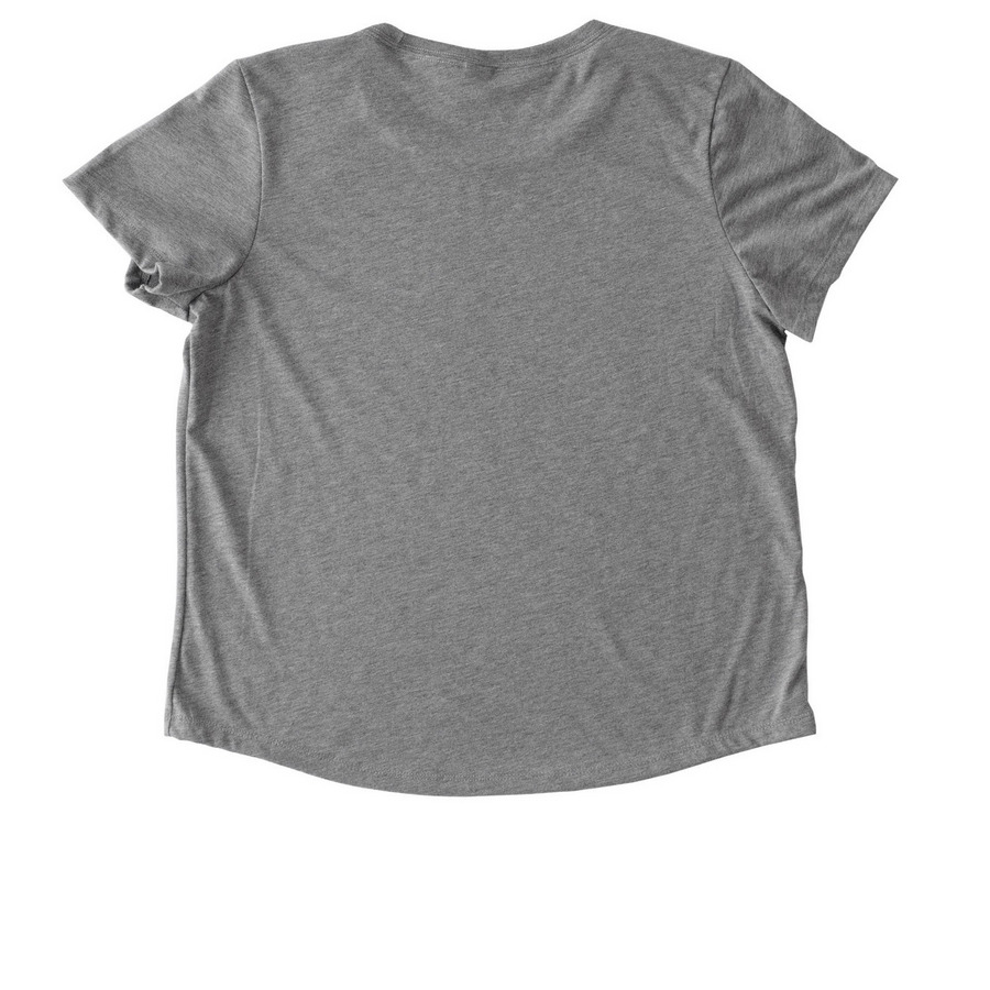 Warriors Soccer! Team Miller, a Aluminum Grey Allmade Eco Triblend Women?s Scoop Neck Tee (back-view)