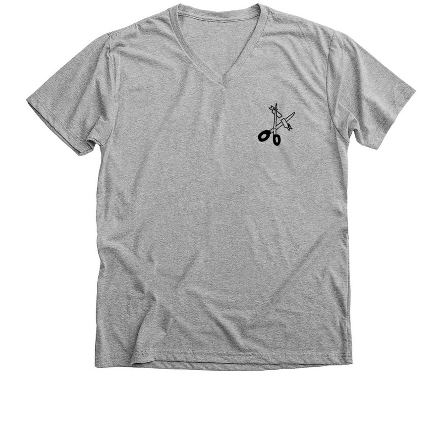 CGW Logo Double-Take V-Tee, a Athletic Heather Premium V-Neck Tee