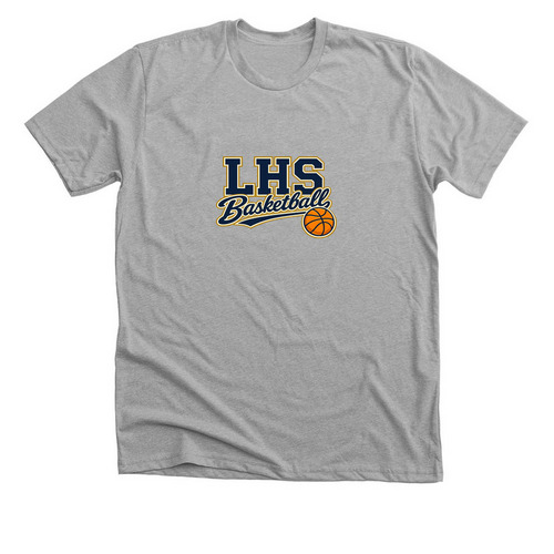 LHS Basketball&nbsp;, a Athletic Heather Premium Unisex Tee