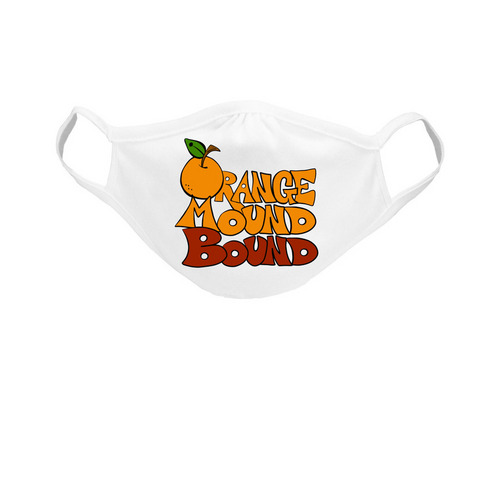Orange Mound Bound Masks, a White Youth Premium Face Mask