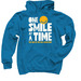 One Smile at a Time, a Sapphire Pullover Hoodie