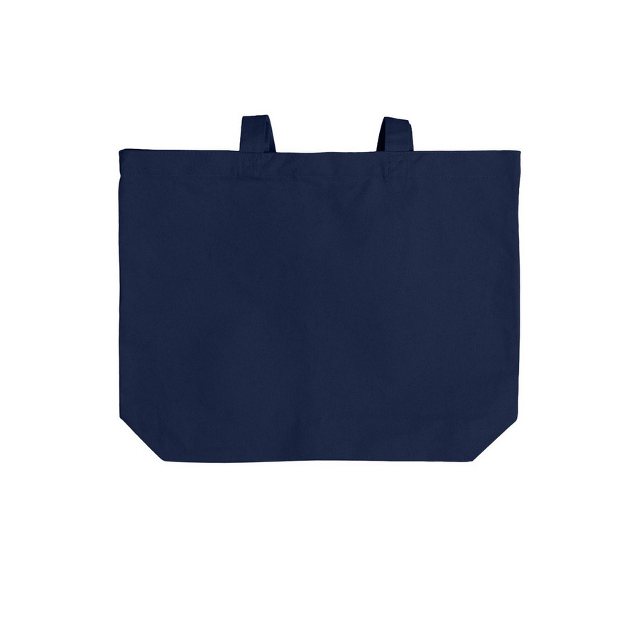 Hastings Progressives ? Bridge Tote, a River Blue Navy Cotton Canvas Tote Bag (back-view)