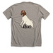 "The G.O.A.T", a Heather Stone Premium Unisex Tee (back-view)