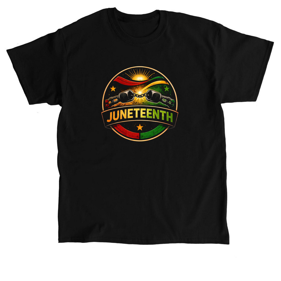 Juneteenth Freedom Unity Fist Breaker Tee, a Black Classic Unisex Tee