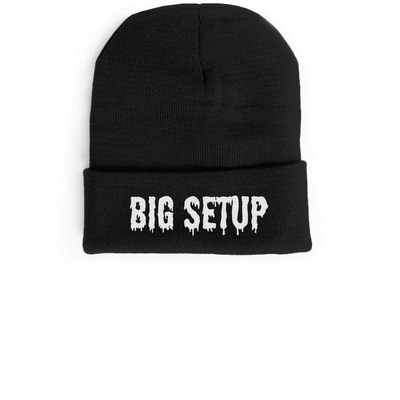 Big Setup Beanie, a Black Cuffed Beanie