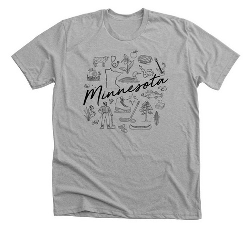 Minnesota, a Athletic Heather Premium Unisex Tee