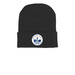 The Beanies, a Black Printed Cuffed Beanie