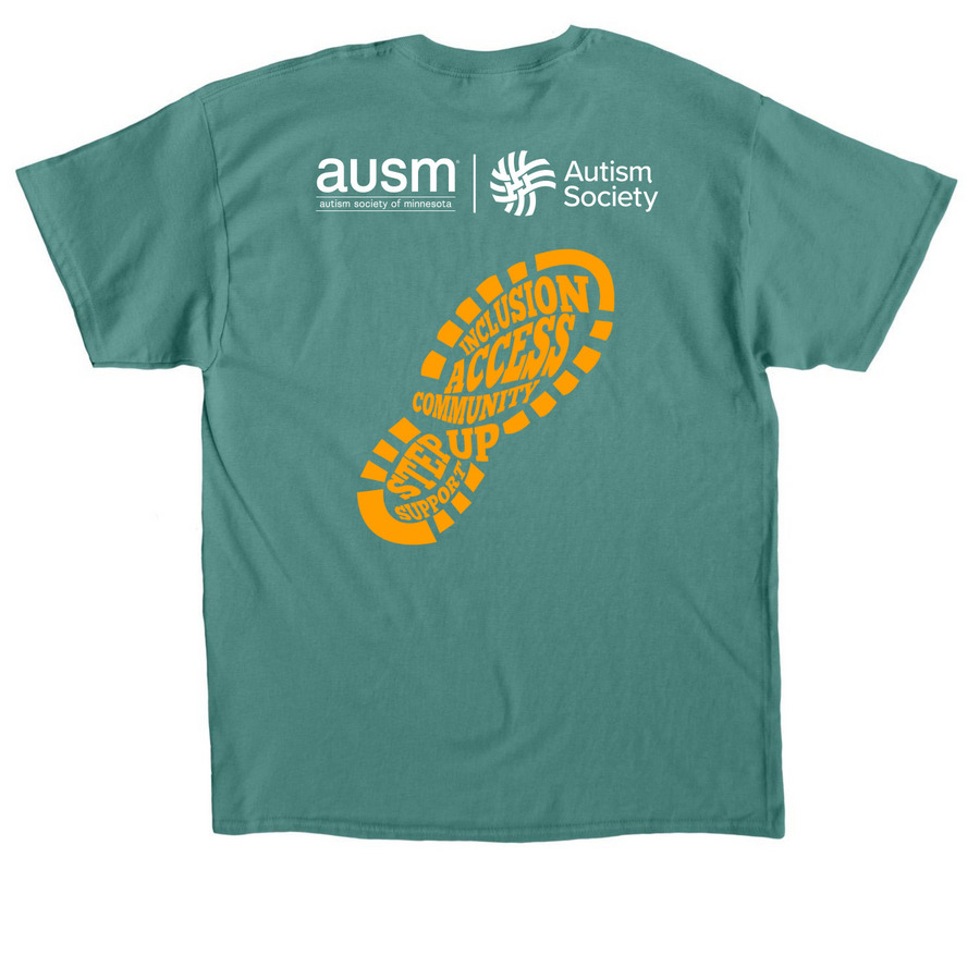 Steps for Autism 2026, a Jade Dome Classic Unisex Tee (back-view)