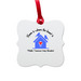 Home is where the heart is ornament, a White Aluminum Square Ornament